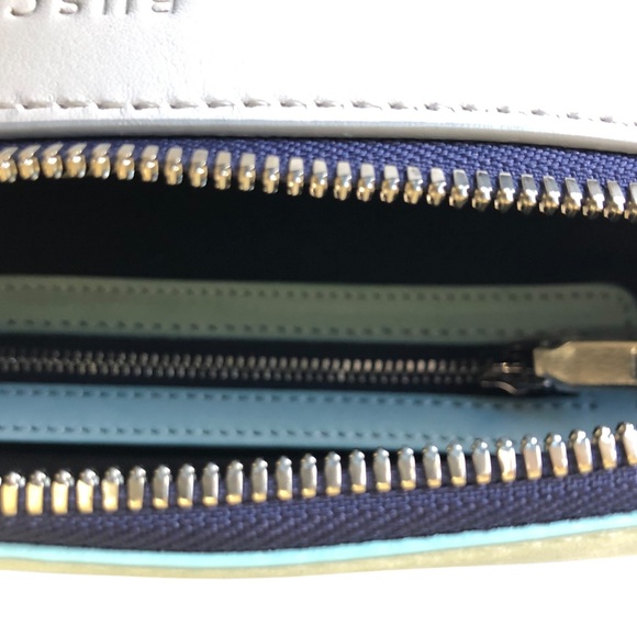 NWT Buscemi Trio Fanny Pack, Grey Leather, Sky/Navy Suede, Silver Tone Hardware - Picture 13 of 14